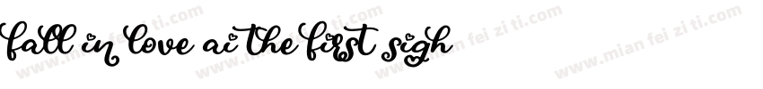 fall in love ai the first sight字体转换